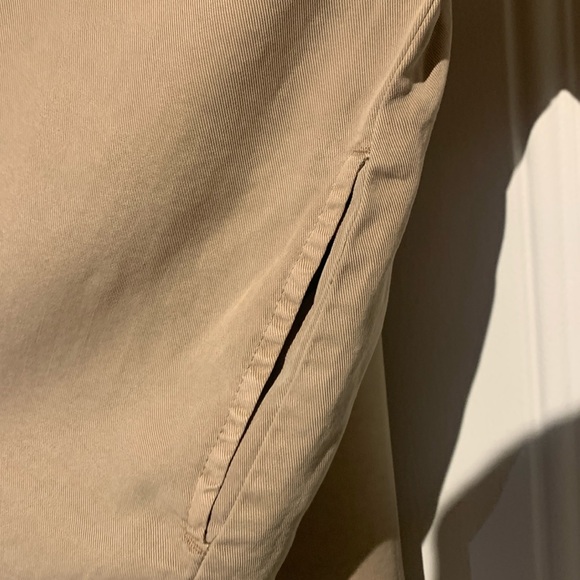 Risen NWT Tan Jean Jacket with Collared Neckline and Long Sleeves Size Large - Picture 9 of 16